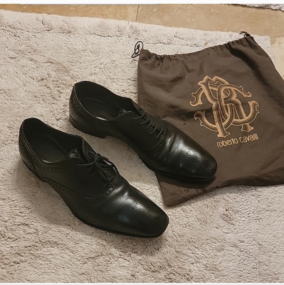 Roberto Cavalli Classic Black Oxfords